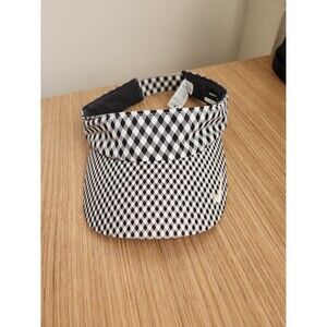 Nike Golf Black & White Diamond Print Visor Hat w/ Adjustable Strap